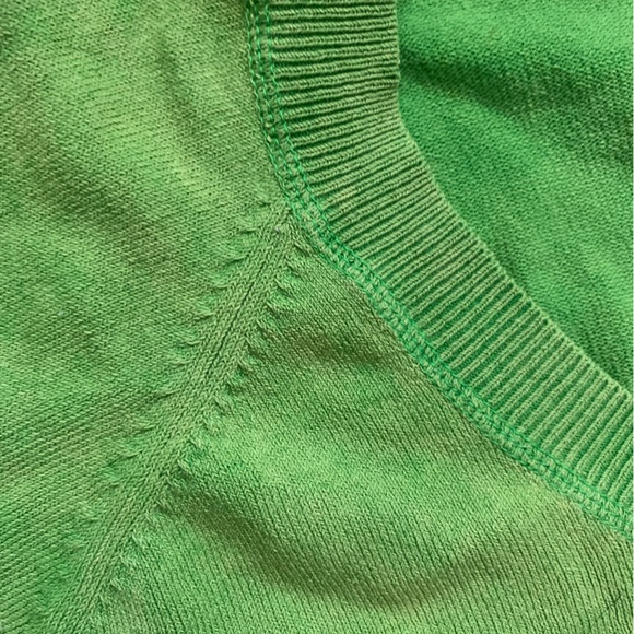 Y2K Lime Green Wash Effect Low Cut Only Sweater - Picture 4 of 7